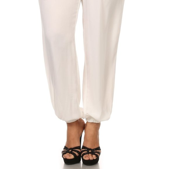 Cream Color Jogger Pant - Picture 3 of 4